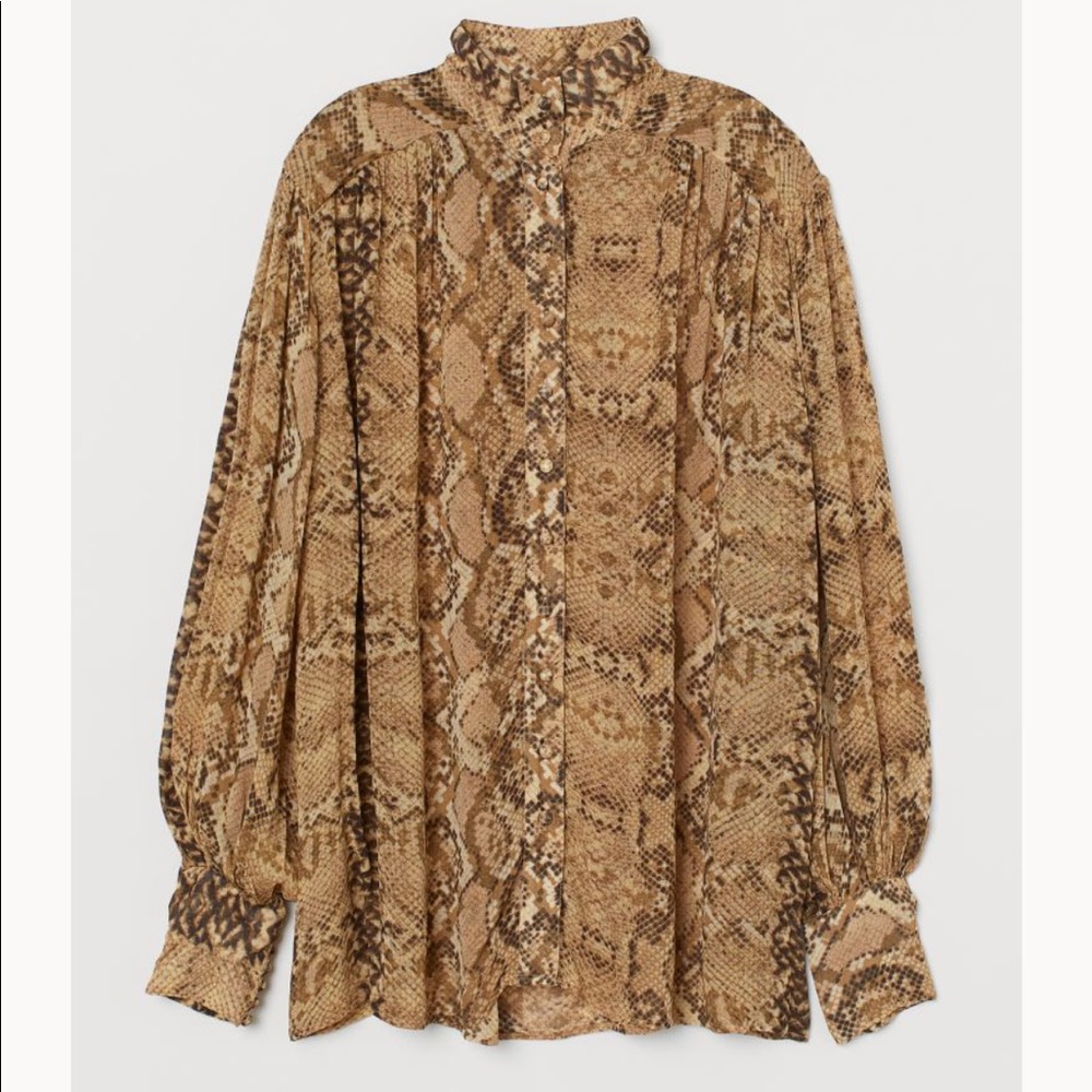 NWOT H&M Oversized Airy Chiffon Blouse